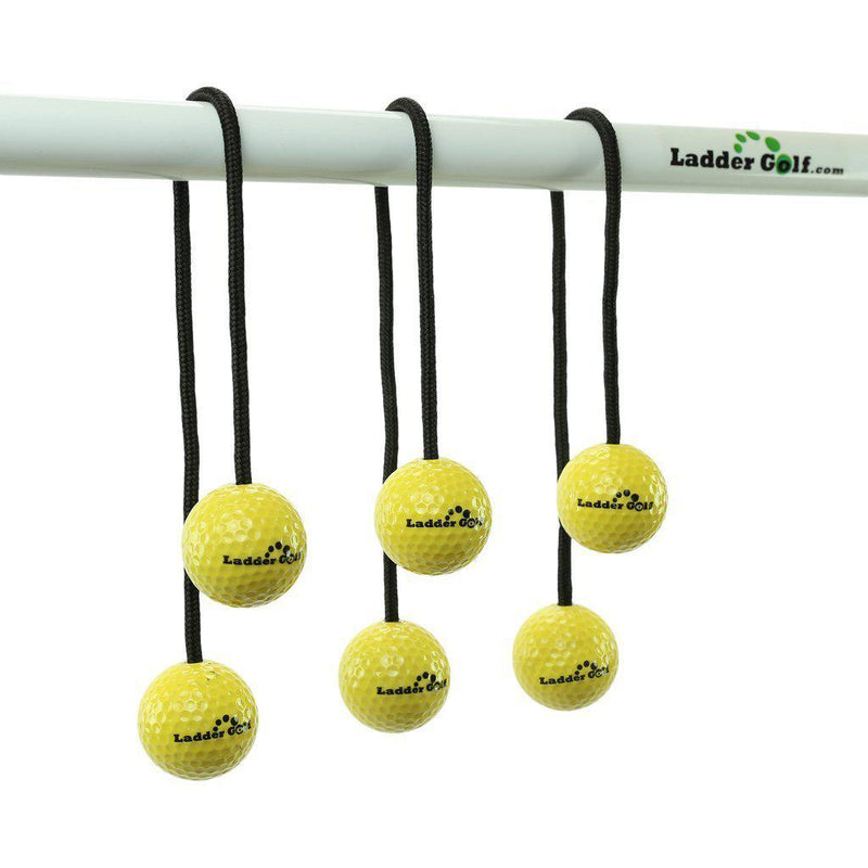 Laddergolf | Stigegolf | Ekstra bolaer -Sort snor-Tilbehør-Uber Games-Gul-Kvalitetstid AS