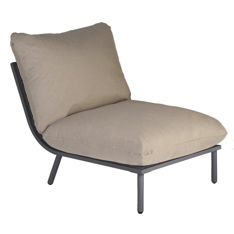 Loungeserien BEACH enkelmodul | Grå ramme-Utemøbler-Alexander Rose-Beige-Kvalitetstid AS