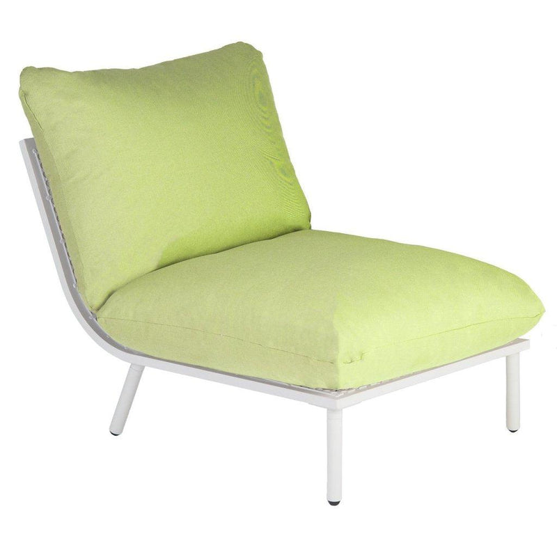 Loungeserien BEACH enkelmodul | Hvit ramme-Utemøbler-Alexander Rose-Lime-Kvalitetstid AS