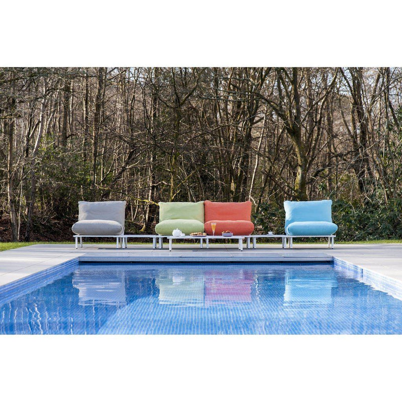 Loungeserien BEACH enkelmodul | Hvit ramme-Utemøbler-Alexander Rose-Beige-Kvalitetstid AS