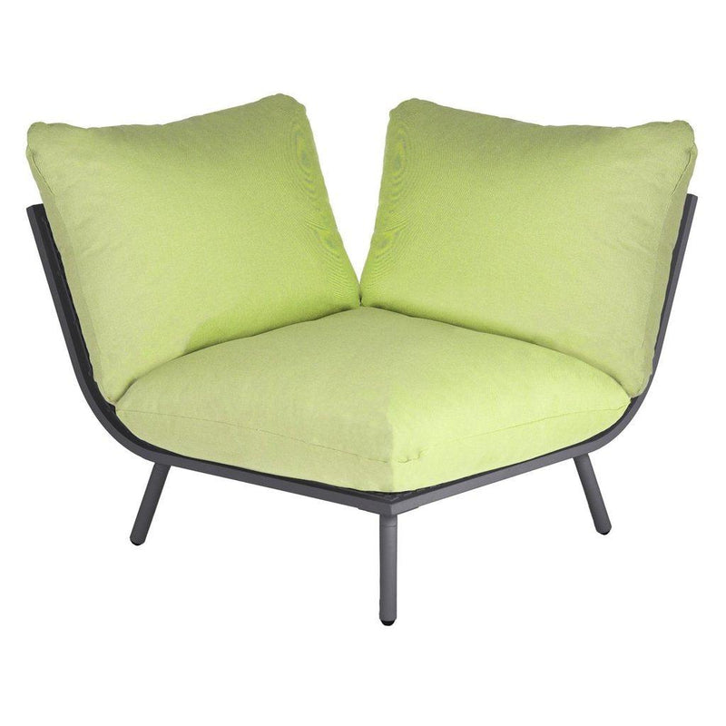 Loungeserien BEACH hjørnemodul | Grå ramme-Utemøbler-Alexander Rose-Lime-Kvalitetstid AS