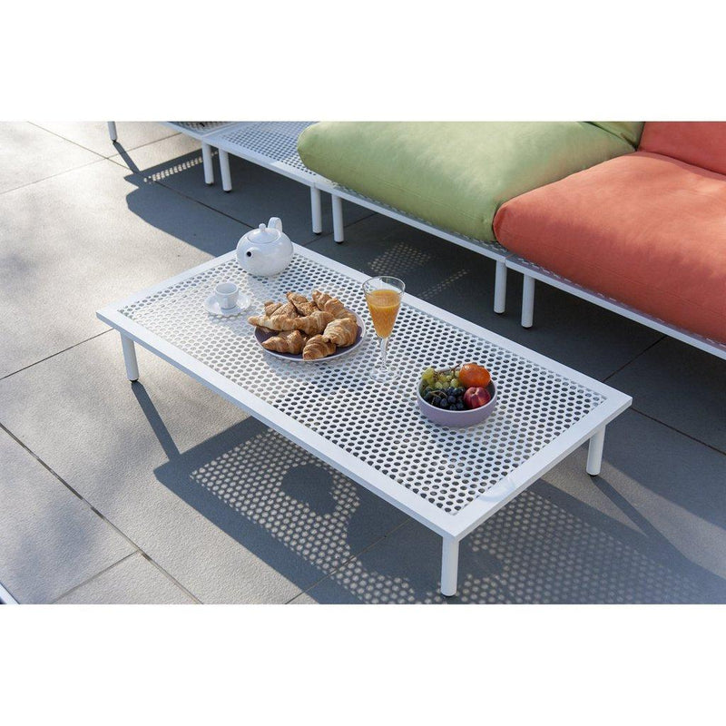 Loungeserien BEACH hjørnemodul | Hvit ramme-Utemøbler-Alexander Rose-Beige-Kvalitetstid AS