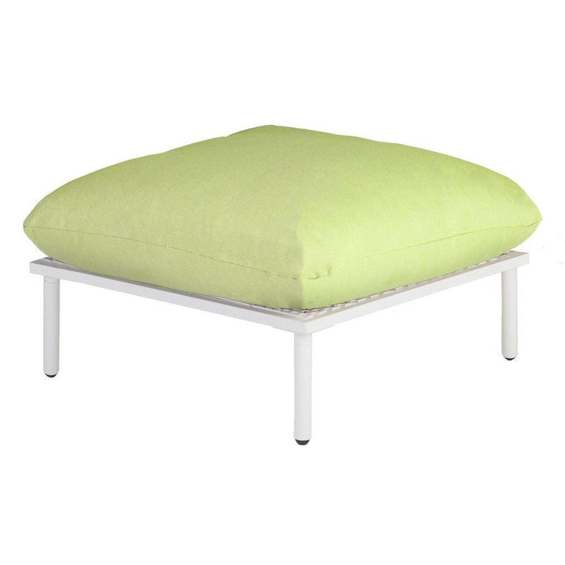 Loungeserien BEACH puff/fotskammel | Hvit ramme-Utemøbler-Alexander Rose-Lime-Kvalitetstid AS