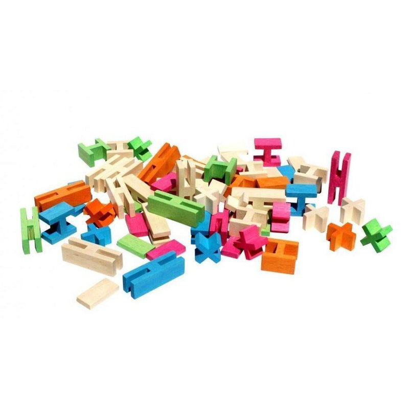 Luco byggeklosser 65 deler (farger)-Luco byggeklosser-Luco Toys-Kvalitetstid AS