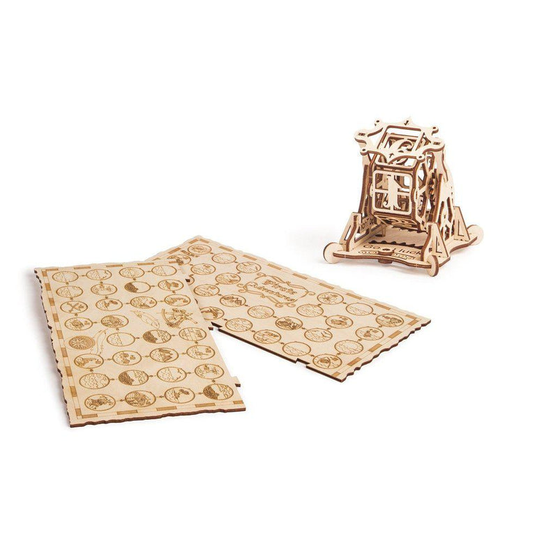 Wheel of Fortune - 3d wooden mechanical Puzzle with Natural materials. Perfect gift for him.