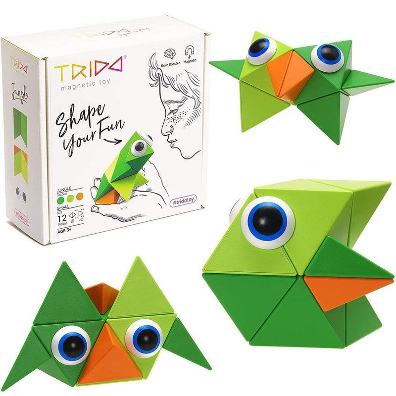 Magnetiske byggeklosser | TRIDO kreativ - 12 deler-Byggesett-Trido-Jungel-Kvalitetstid AS