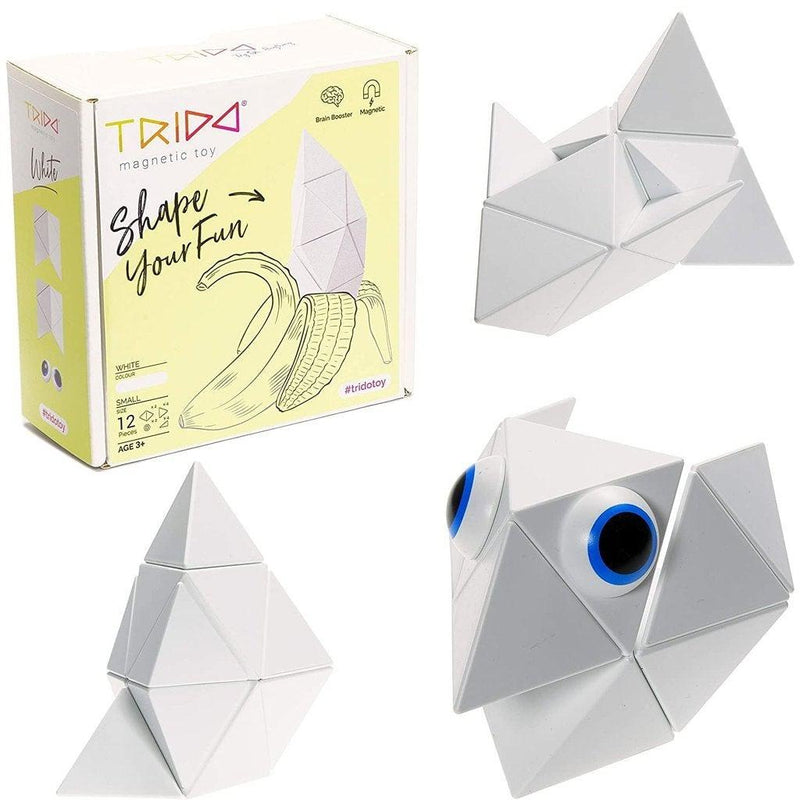 Magnetiske byggeklosser | TRIDO kreativ - 12 deler-Byggesett-Trido-Hvit-Kvalitetstid AS