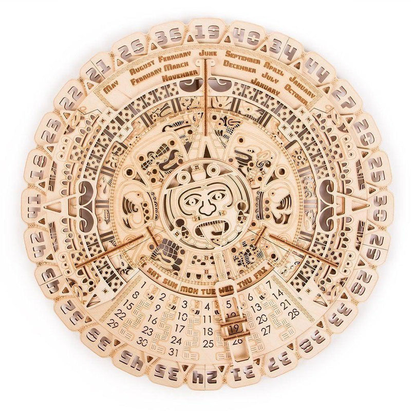 Maya calendar - 3D mekanisk 3D byggesett i tre fra WoodTrick