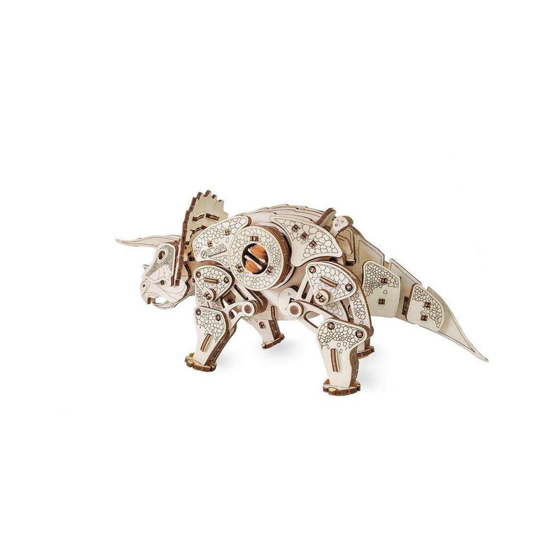 Mekanisk dinosaur | Triceratops-Byggesett-Eco-Wood-Art-Kvalitetstid AS