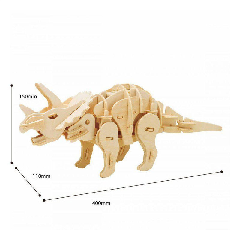 Mini Triceratops | Lyd-aktivert & motorisert-Byggesett-Robotime-Kvalitetstid AS