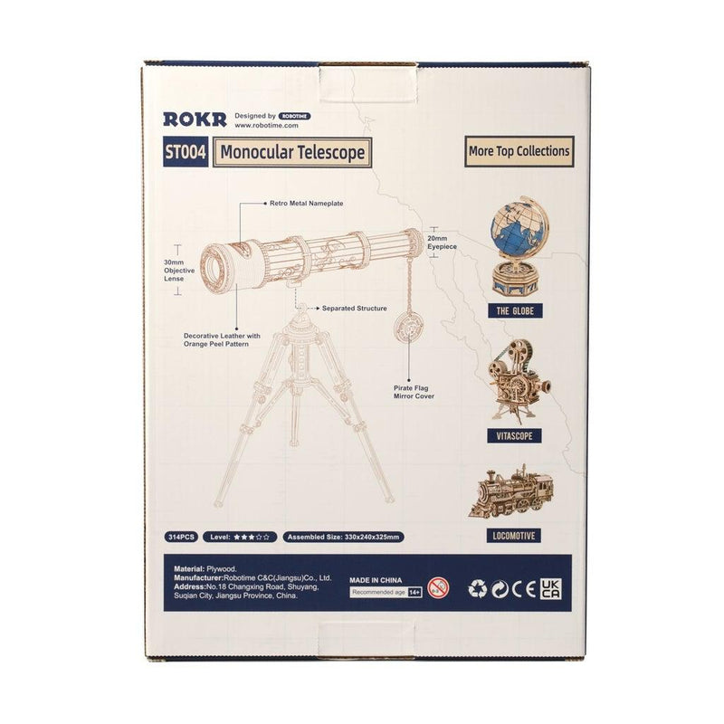 Monocular Telescope | Mekanisk Teloskop-Byggesett-Robotime-Kvalitetstid AS