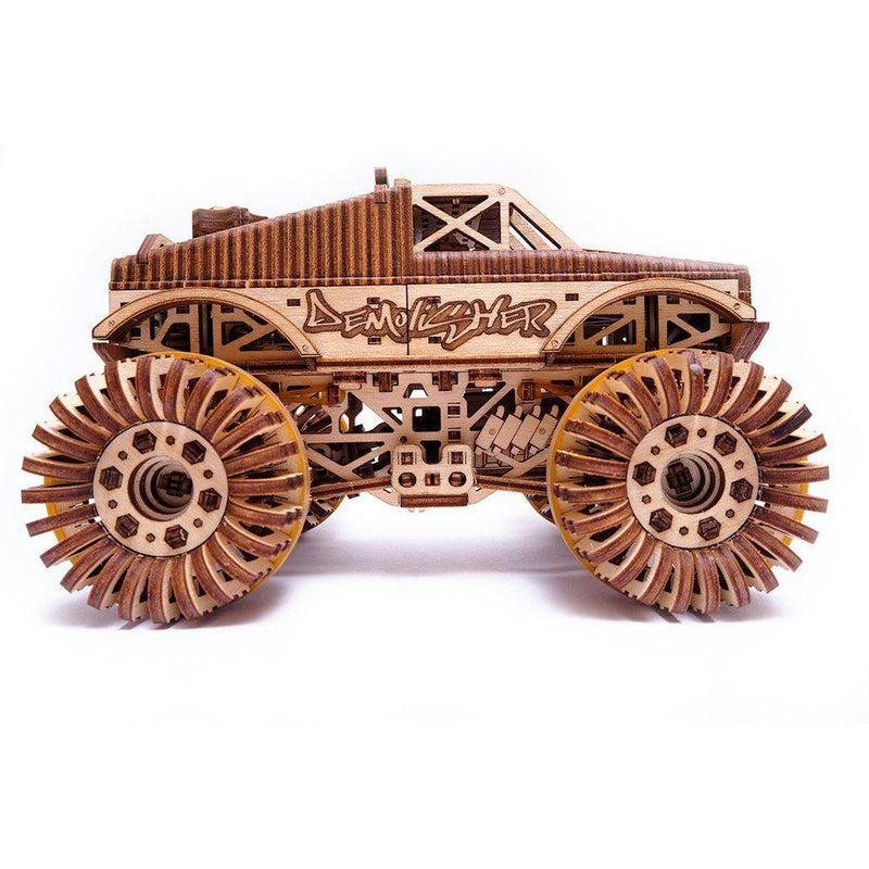 Monster-Truck-3D-wooden-mechanical-model-kit-by-WoodTrick