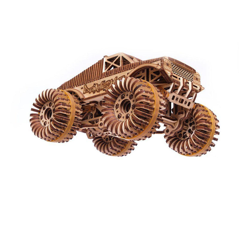 Monster-Truck-3D-wooden-mechanical-model-kit-by-WoodTrick