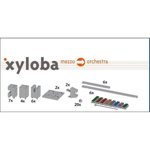 Musikalsk klinkekulebane Xyloba (utvidelse til mezzo)-Byggesett-Xyloba-Kvalitetstid AS