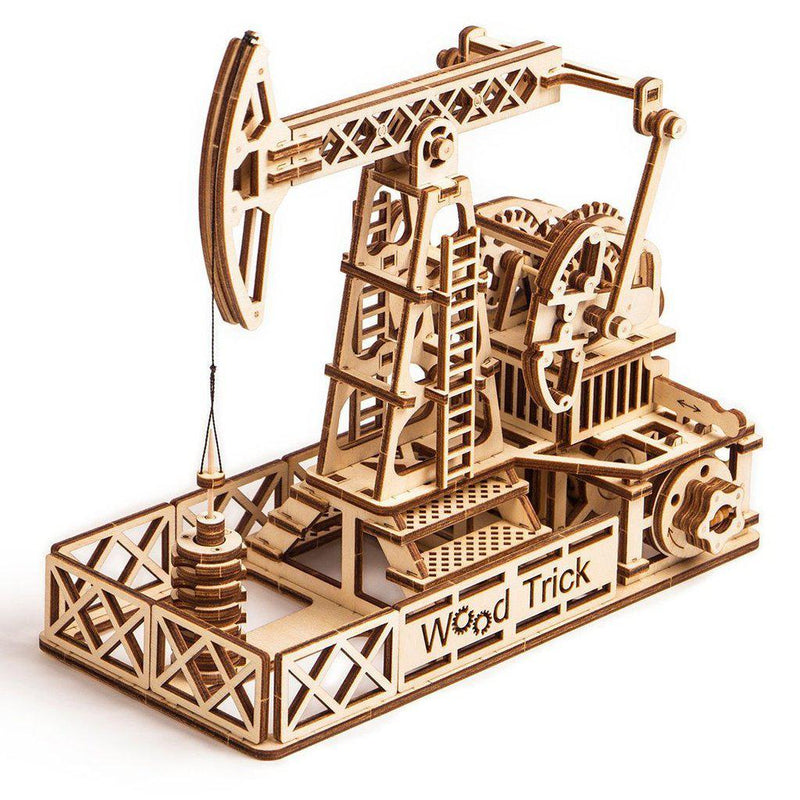 Oil Derrick - 3D mekanisk 3D byggesett i tre fra WoodTrick