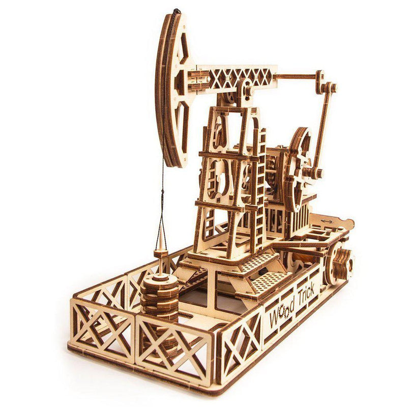 Oil Derrick - 3D mekanisk 3D byggesett i tre fra WoodTrick