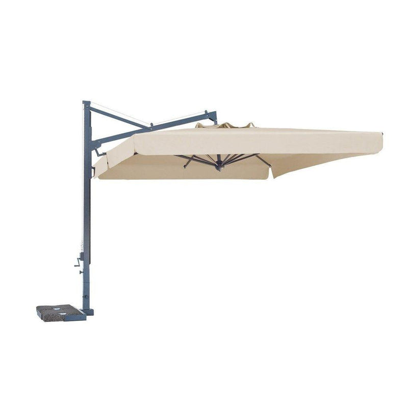 Parasoll Galileo Dark | m/sidearm-Sidestilte parasoller-Scolaro-3x3-Natur-Med volanger-Kvalitetstid AS