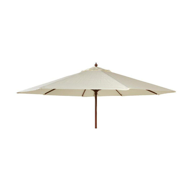 HARDWOOD 2.7M ROUND PARASOL W.PULLEY INC. NIGHT COVER G-Utemøbler-Alexander Rose-Off-White-Kvalitetstid AS