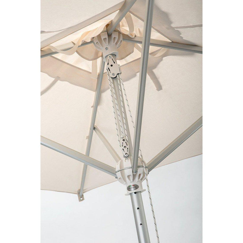 Parasoll Marina | midtstilt stang-Midtstilte parasoller-Scolaro-2x2-Natur-Med volanger-Kvalitetstid AS