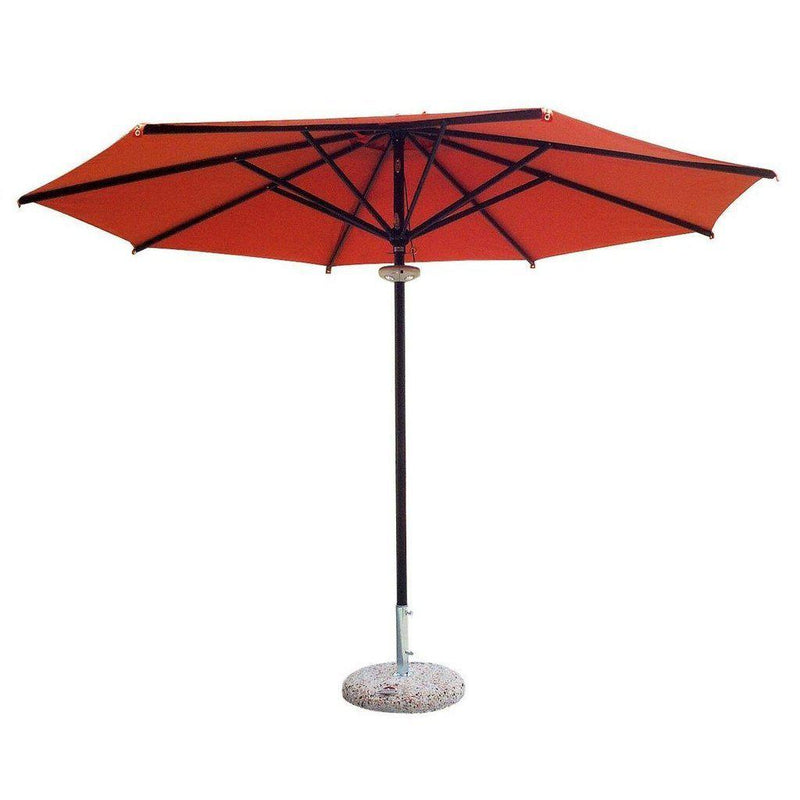 Parasoll Napoli | midstilt stang-Midtstilte parasoller-Scolaro-3.5 (Rund)-Terracotta-Uten volanger-Kvalitetstid AS