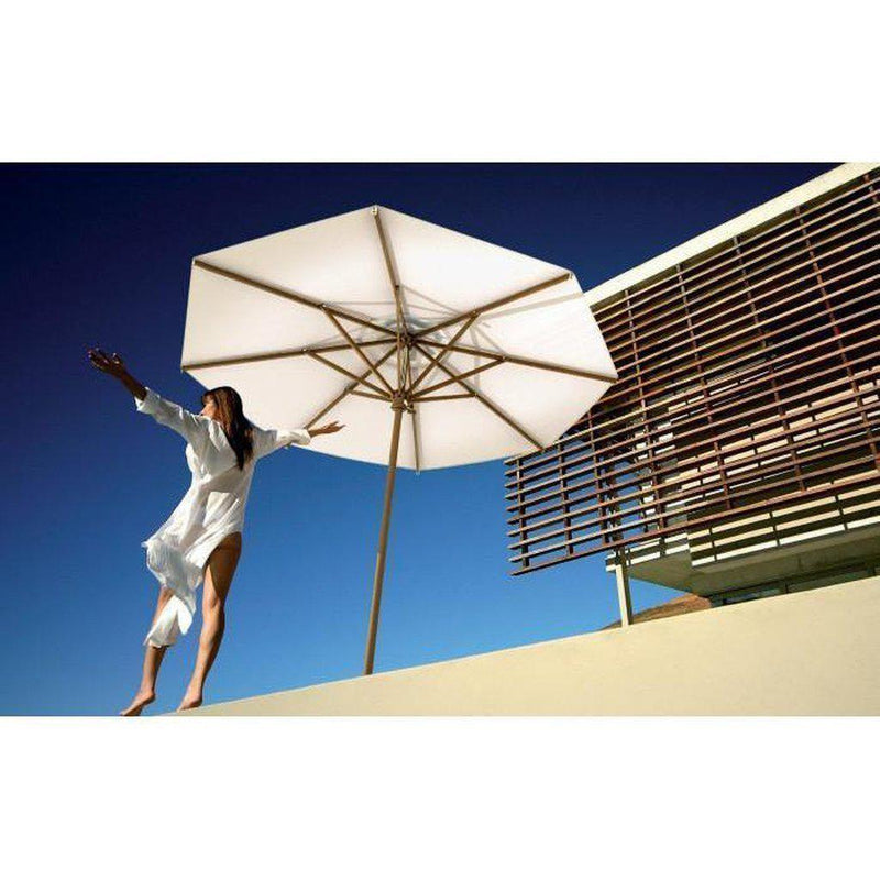 Parasoll Palladio rund | Midtstilt stang i tre-Midtstilte parasoller-Scolaro-2.5-Natur-Kvalitetstid AS