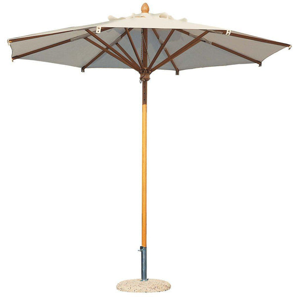 Parasoll Palladio rund | Midtstilt stang i tre-Midtstilte parasoller-Scolaro-2.5-Natur-Kvalitetstid AS
