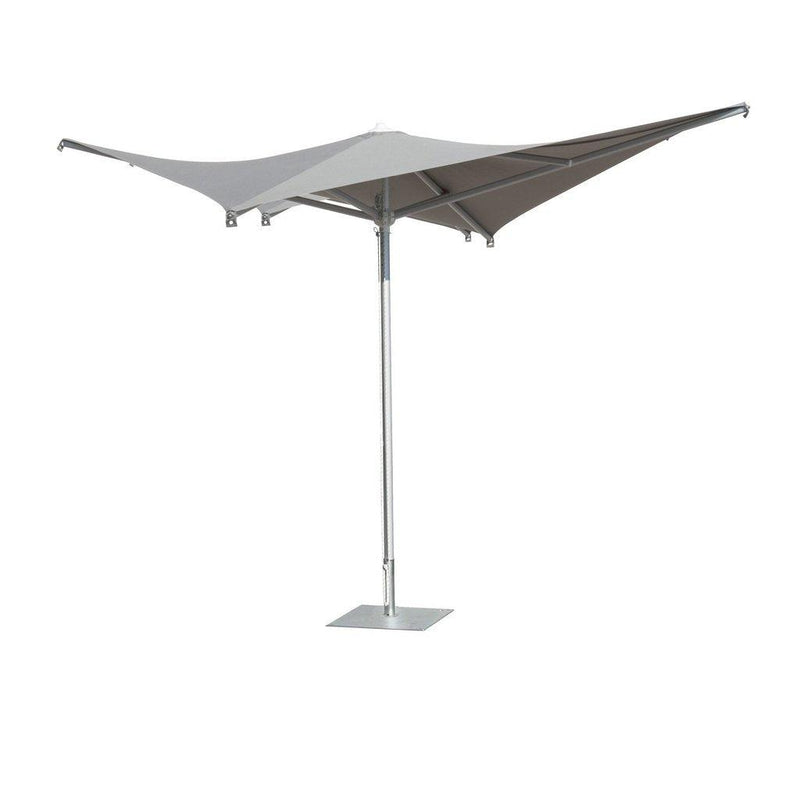Parasoll Vela | midtstilt stang-Midtstilte parasoller-Scolaro-2x2-Grå taupe-Uten volanger-Kvalitetstid AS