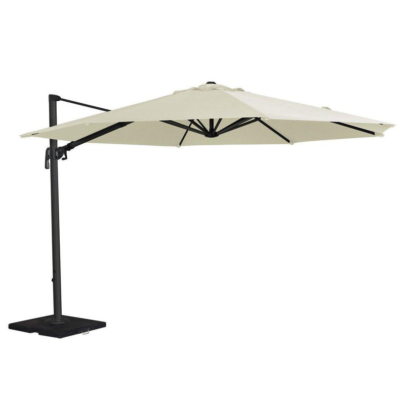 Parasoll med sidearm | 3,5m-Sidestilte parasoller-Alexander Rose-Off-white-Kvalitetstid AS
