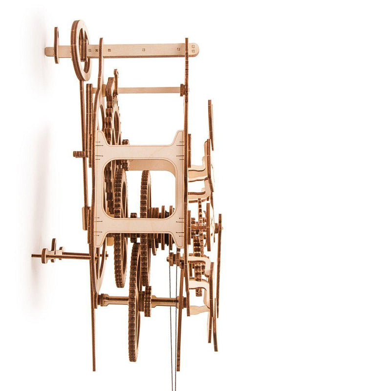 Pendulum Wall Clock - 3D mekanisk 3D byggesett i tre fra WoodTrick
