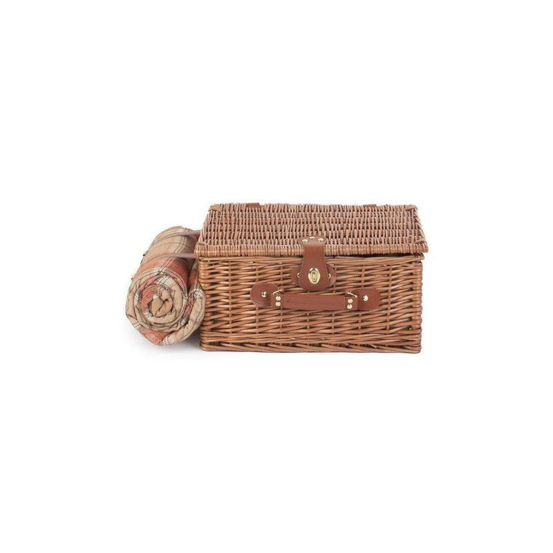 Picnic-kurv m/kjølebag | Skotskrutete rødtoner | 2 personer-Picnic-Willow Direct-Kvalitetstid AS