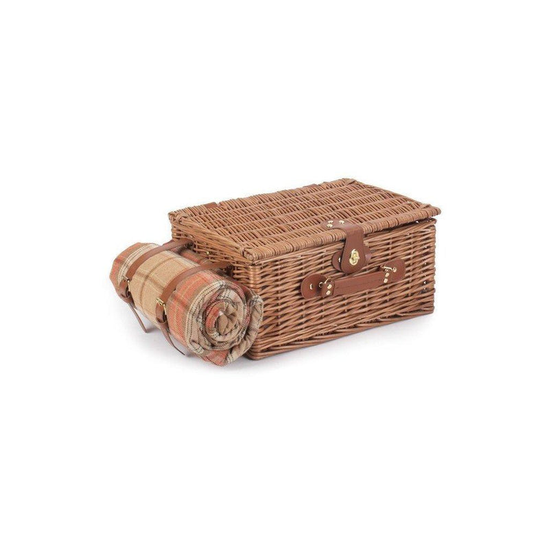 Picnic-kurv m/kjølebag | Skotskrutete rødtoner | 2 personer-Picnic-Willow Direct-Kvalitetstid AS