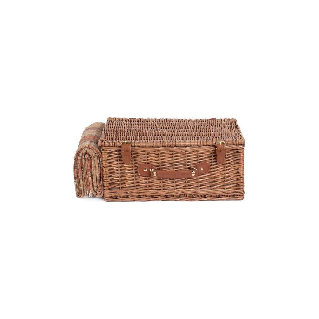 Picnic-kurv m/kjølebag | Skotskrutete rødtoner | 4 personer-Picnic-Willow Direct-Kvalitetstid AS