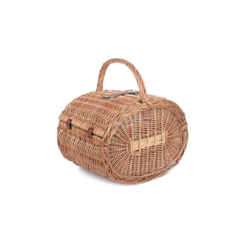Picnic-kurv - oval m/kjølebag | Grønn Tweed | 4 personer-Picnic-Willow Direct-Kvalitetstid AS