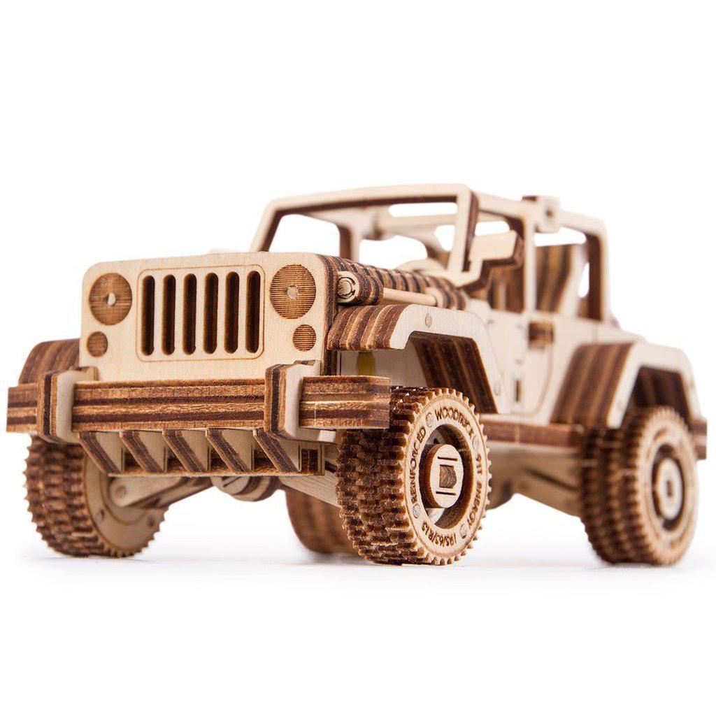 Safari Car - 3D mekanisk 3D byggesett i tre fra WoodTrick