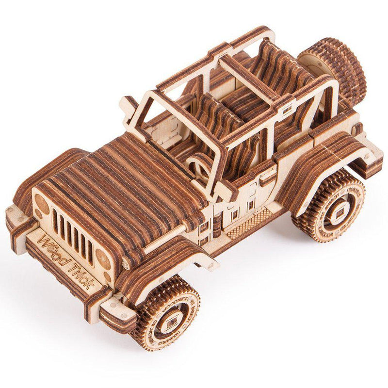 Safari Car - 3D mekanisk 3D byggesett i tre fra WoodTrick