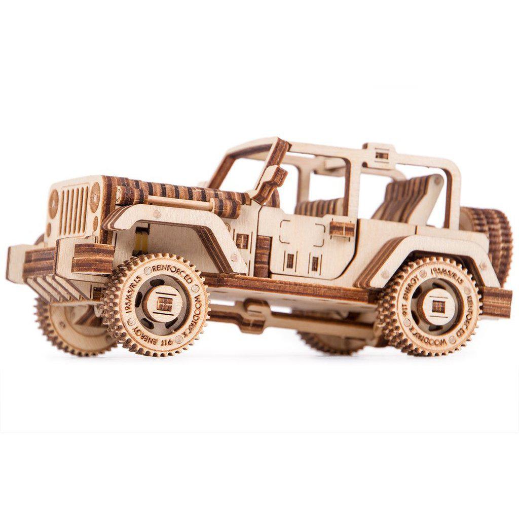 Safari Car - 3D mekanisk 3D byggesett i tre fra WoodTrick