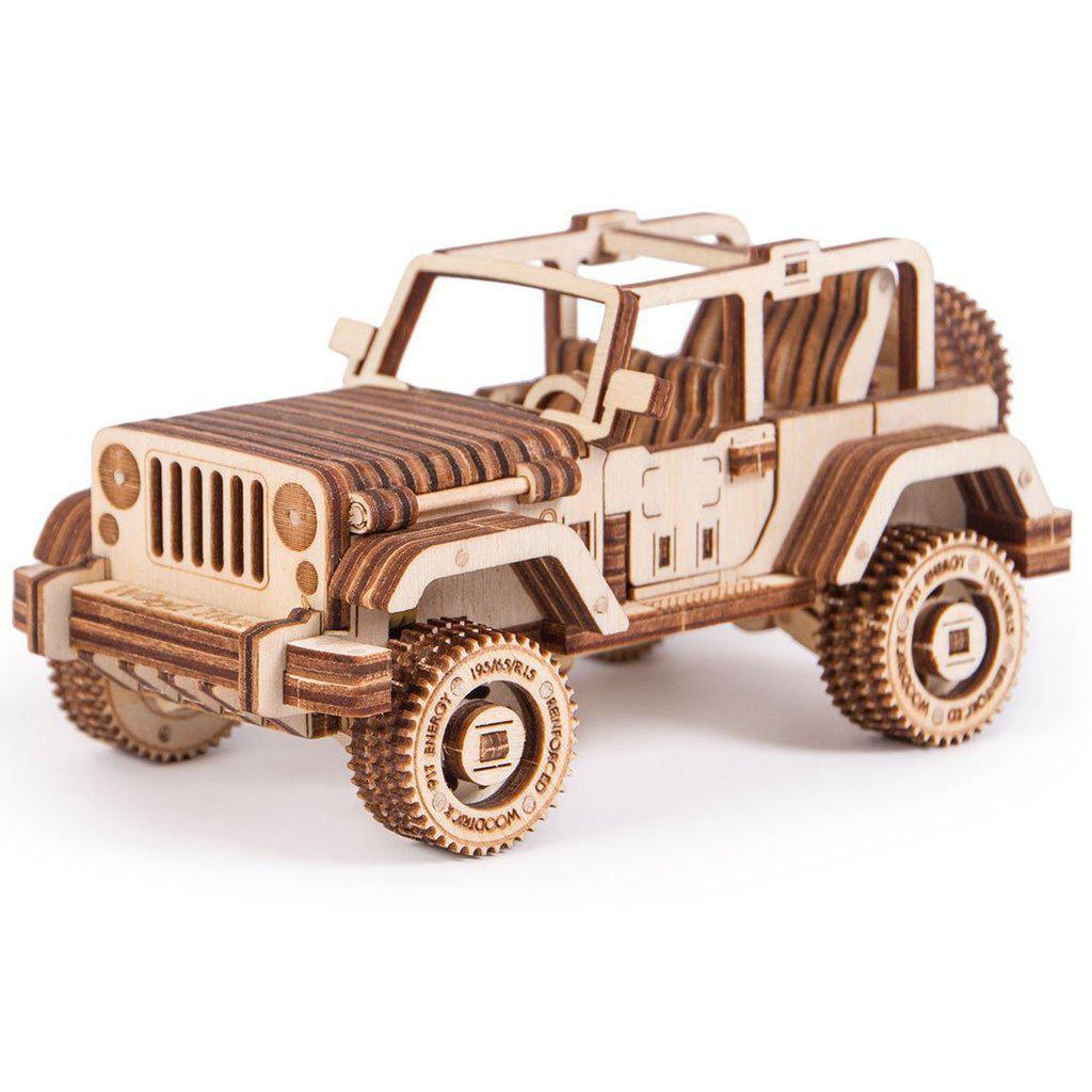 Safari Car - 3D mekanisk 3D byggesett i tre fra WoodTrick