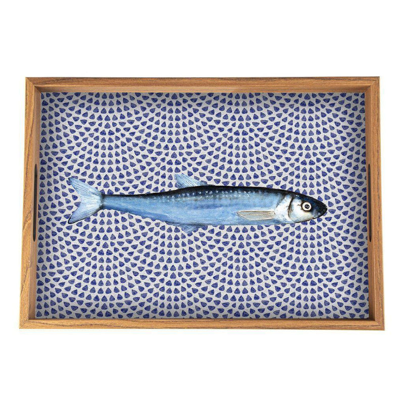 Serveringsbrett i tre med trykt motiv - FISH-Decorative Objects-Manopoulos-Large-Kvalitetstid AS