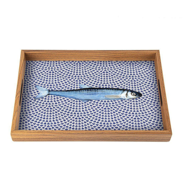 Serveringsbrett i tre med trykt motiv - FISH-Decorative Objects-Manopoulos-Large-Kvalitetstid AS