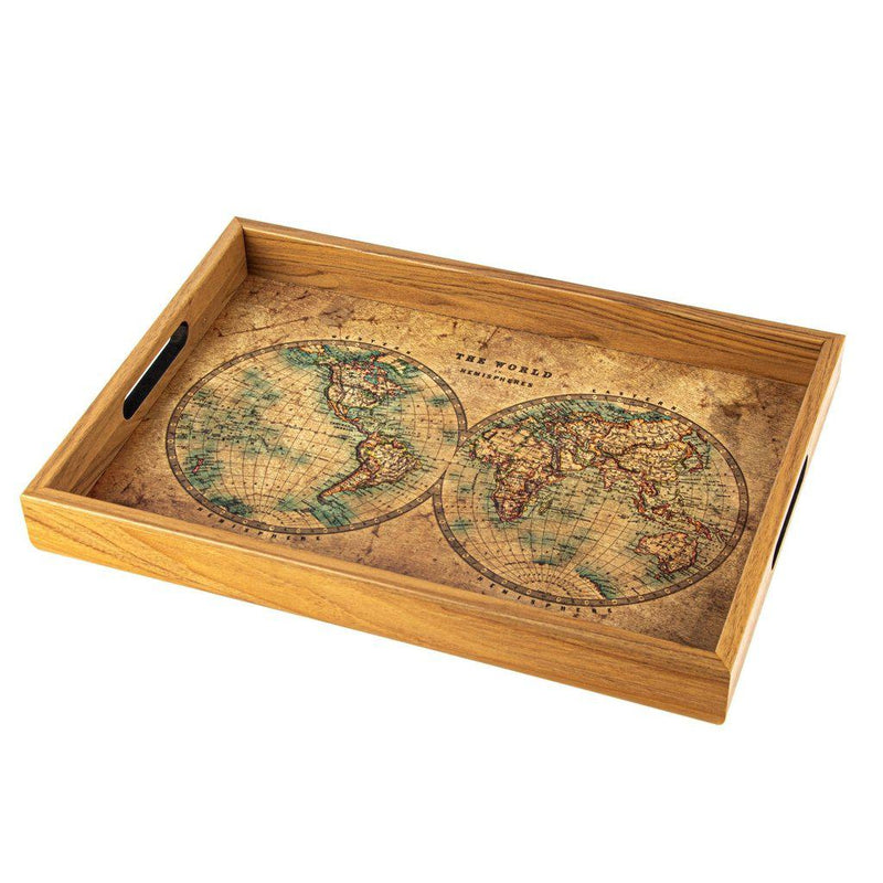 Serveringsbrett i tre med trykt motiv - MAP-Decorative Objects-Manopoulos-Large-Kvalitetstid AS