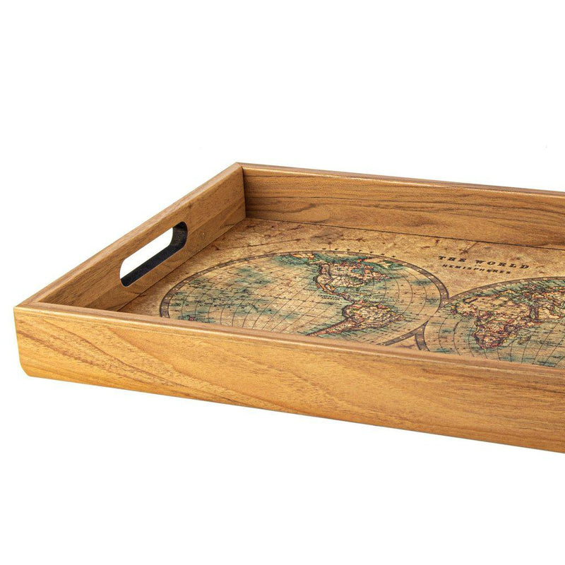 Serveringsbrett i tre med trykt motiv - MAP-Decorative Objects-Manopoulos-Large-Kvalitetstid AS