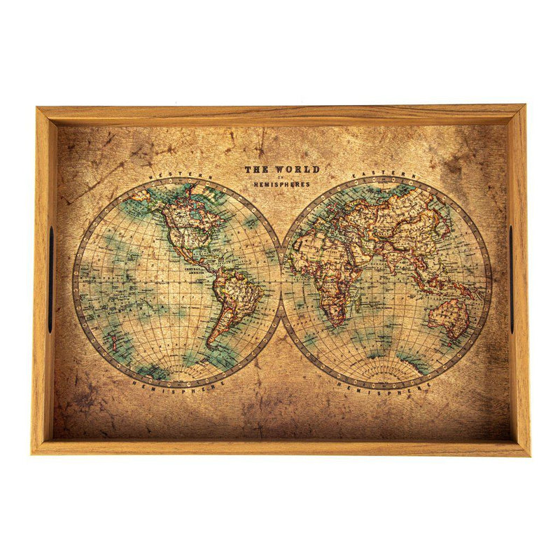 Serveringsbrett i tre med trykt motiv - MAP-Decorative Objects-Manopoulos-Large-Kvalitetstid AS
