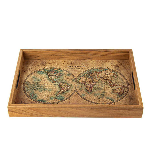 Serveringsbrett i tre med trykt motiv - MAP-Decorative Objects-Manopoulos-Large-Kvalitetstid AS