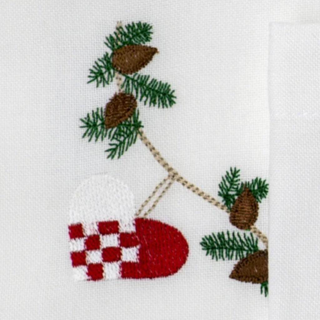 Servietter med julemotiv (6 stk) - ekte flaggduk-Servietter-Langkilde & Søn-Kvalitetstid AS