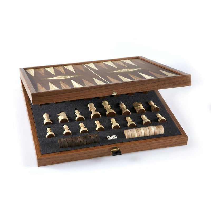 CLASSIC STYLE - 2 in 1 Combo Game - Chess/Backgammon (Large)-Combo Games-Manopoulos-Large-Kvalitetstid AS