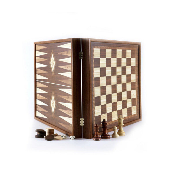 CLASSIC STYLE - 2 in 1 Combo Game - Chess/Backgammon (Small)-Combo Games-Manopoulos-Medium-Kvalitetstid AS