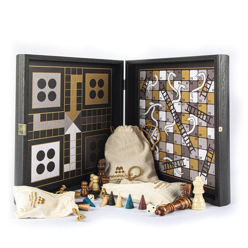 MODERN STYLE - 4 i 1 Combo - Sjakk, Backgammon, Ludo, Stigespill-Combo Games-Manopoulos-Kvalitetstid AS