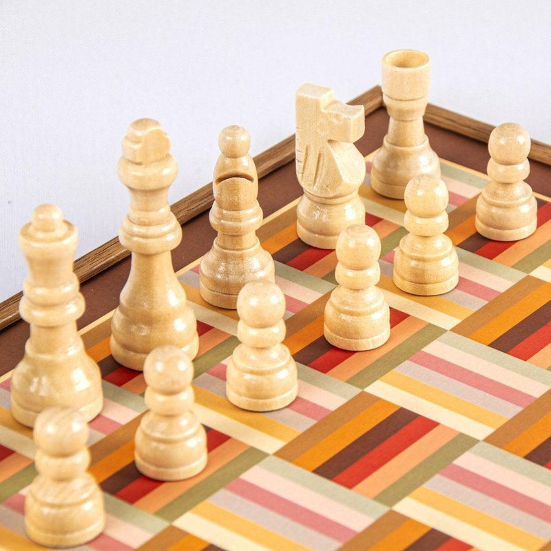 RAINBOW COLOURS - 4 in 1 Combo Game - Sjakk/Backgammon/Ludo/Stigespill-Combo Games-Manopoulos-Medium-Kvalitetstid AS