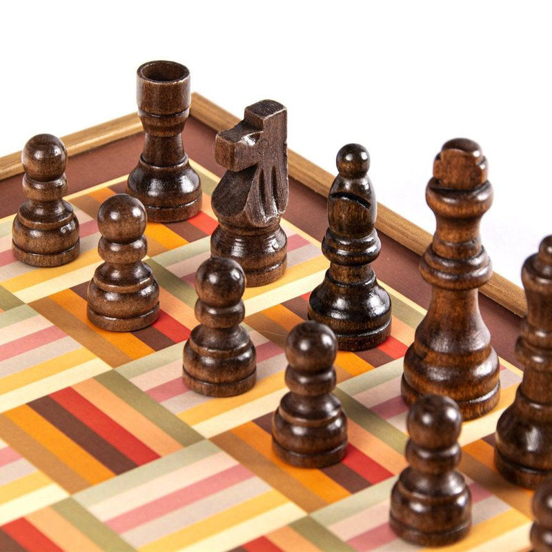 RAINBOW COLOURS - 4 in 1 Combo Game - Sjakk/Backgammon/Ludo/Stigespill-Combo Games-Manopoulos-Medium-Kvalitetstid AS