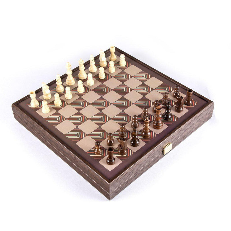 VINTAGE STYLE - 4 in 1 Combo Game - Chess/Backgammon/Ludo/Snakes-Combo Games-Manopoulos-Medium-Kvalitetstid AS